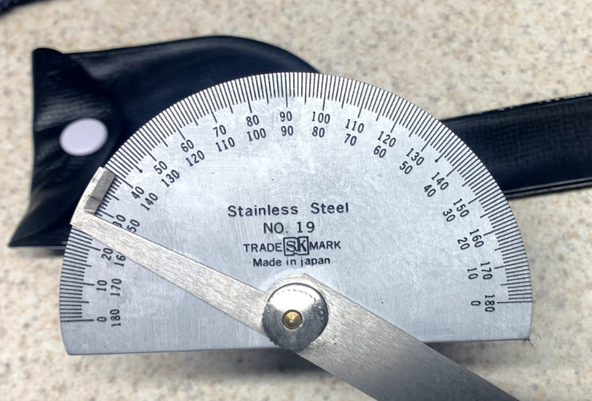 Machinist Tool Lot of 2 SK Made in Japan Stainless Steel Protractor No. 19 (NOS)