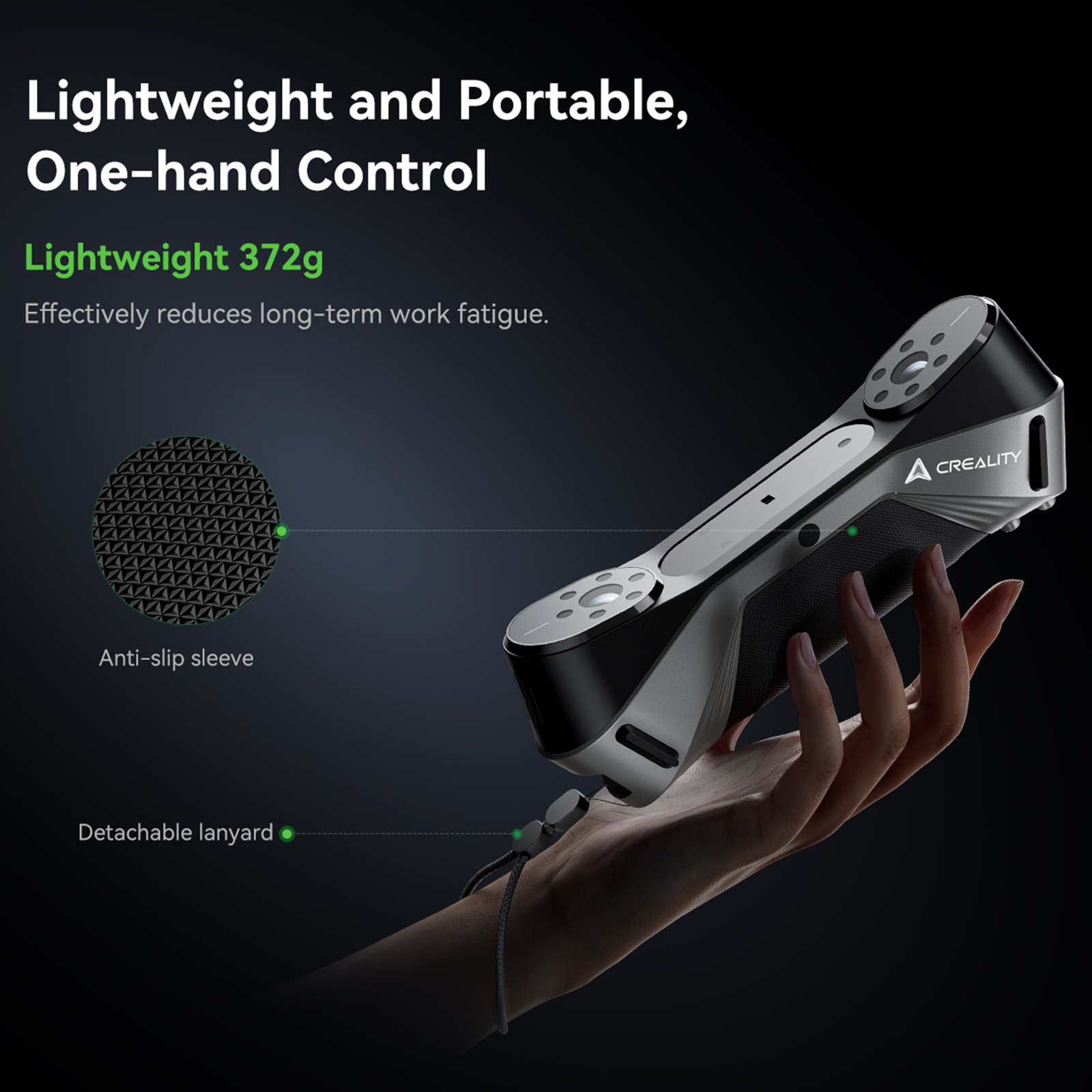 Creality CR-Scan Raptor 3D Scanner 5-2000mm Black/Metal Objects Scanning S8R6