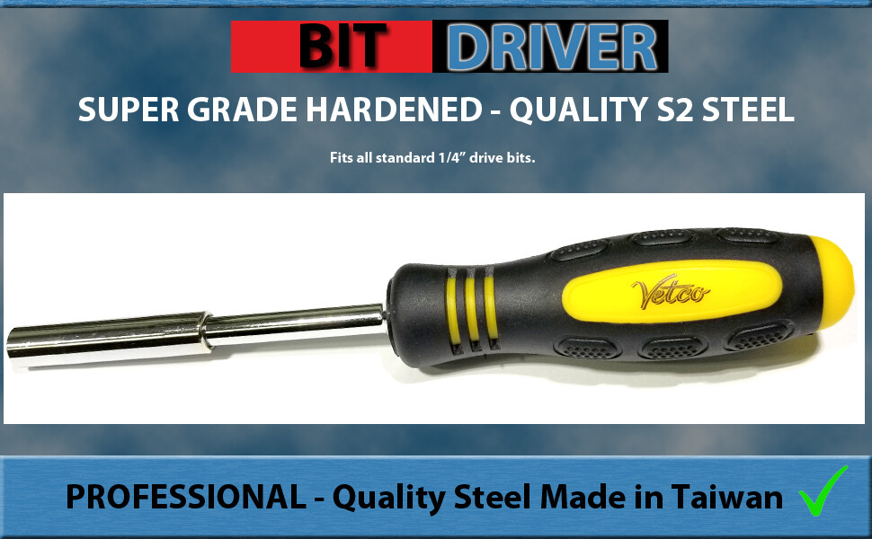 VETCO 1/4"-Inch Magnetic Bit Driver Handle