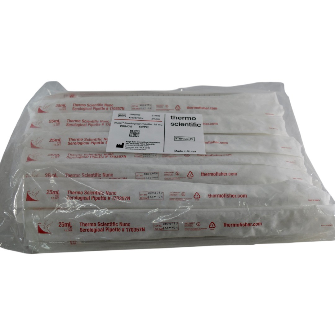 NEW Pack of 50 Thermo Scientific 170357NPK Nunc 25ml Serological Pipettes