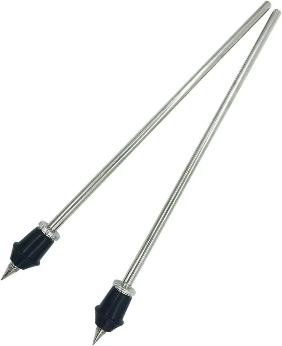 1 Pair Bass Drum Spurs Legs Vintage Metal Straight Floor Tom Legs 14.5inch Kick