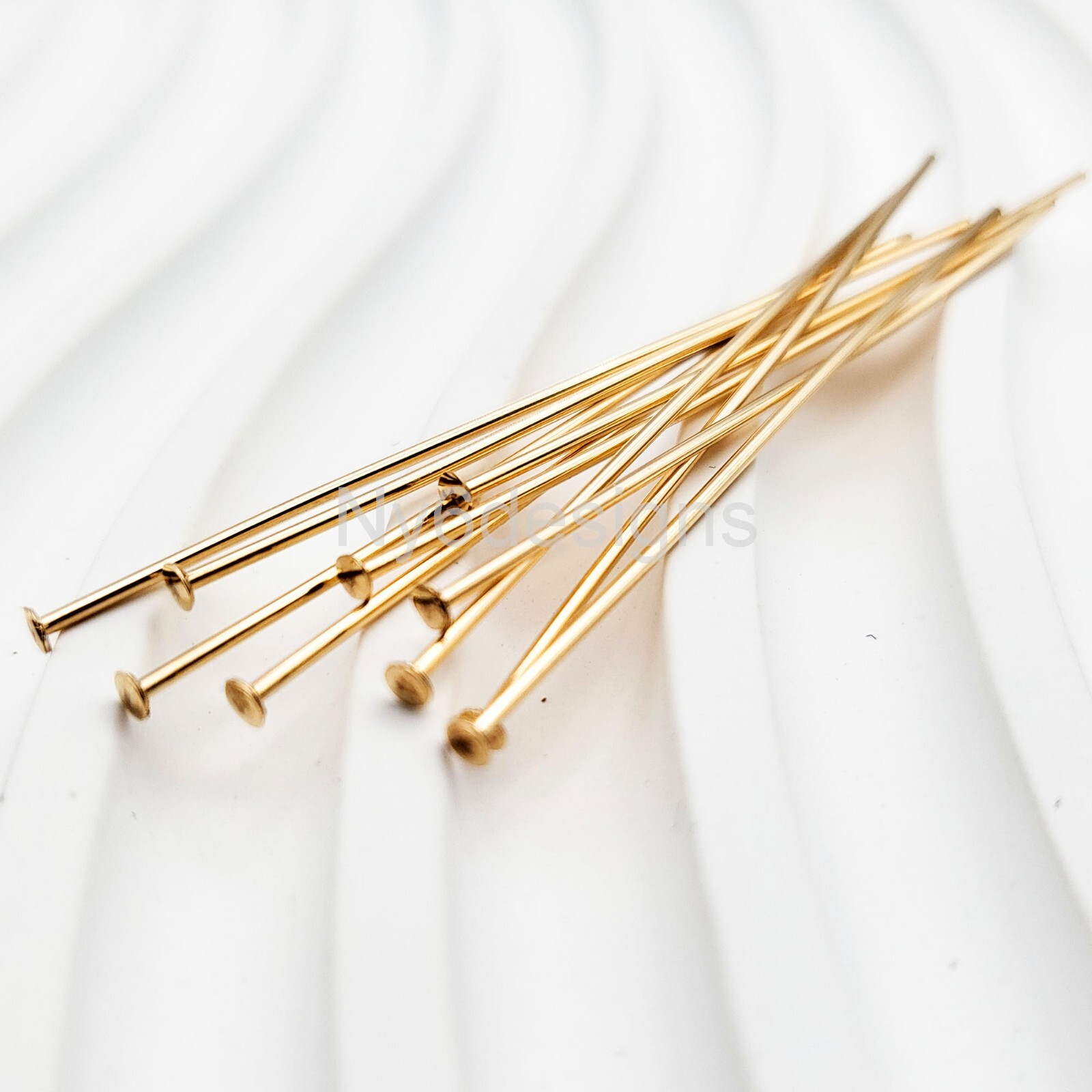 14K Gold Filled 1.5'' 24 Gauge 10pcs Headpins –  Findings for Crafting & Beading