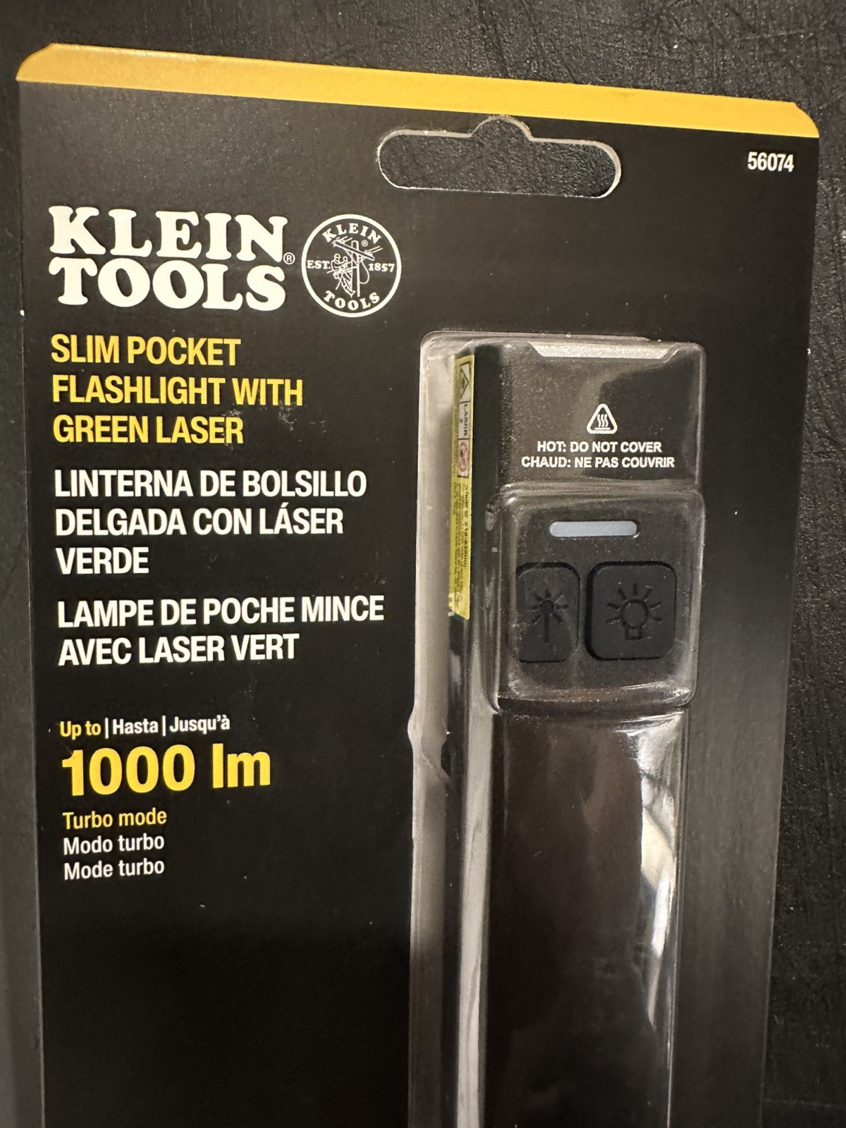 Klein Tools 56074 Slim Pocket LED Flashlight with Green Laser Rechargeable(545)