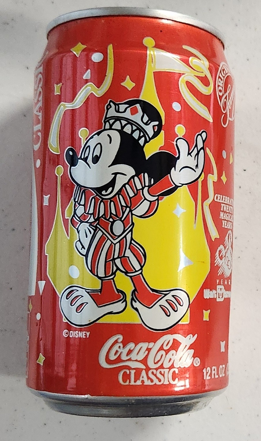 Mickey Mouse = Coka-Cola Coke Can = Top Intact