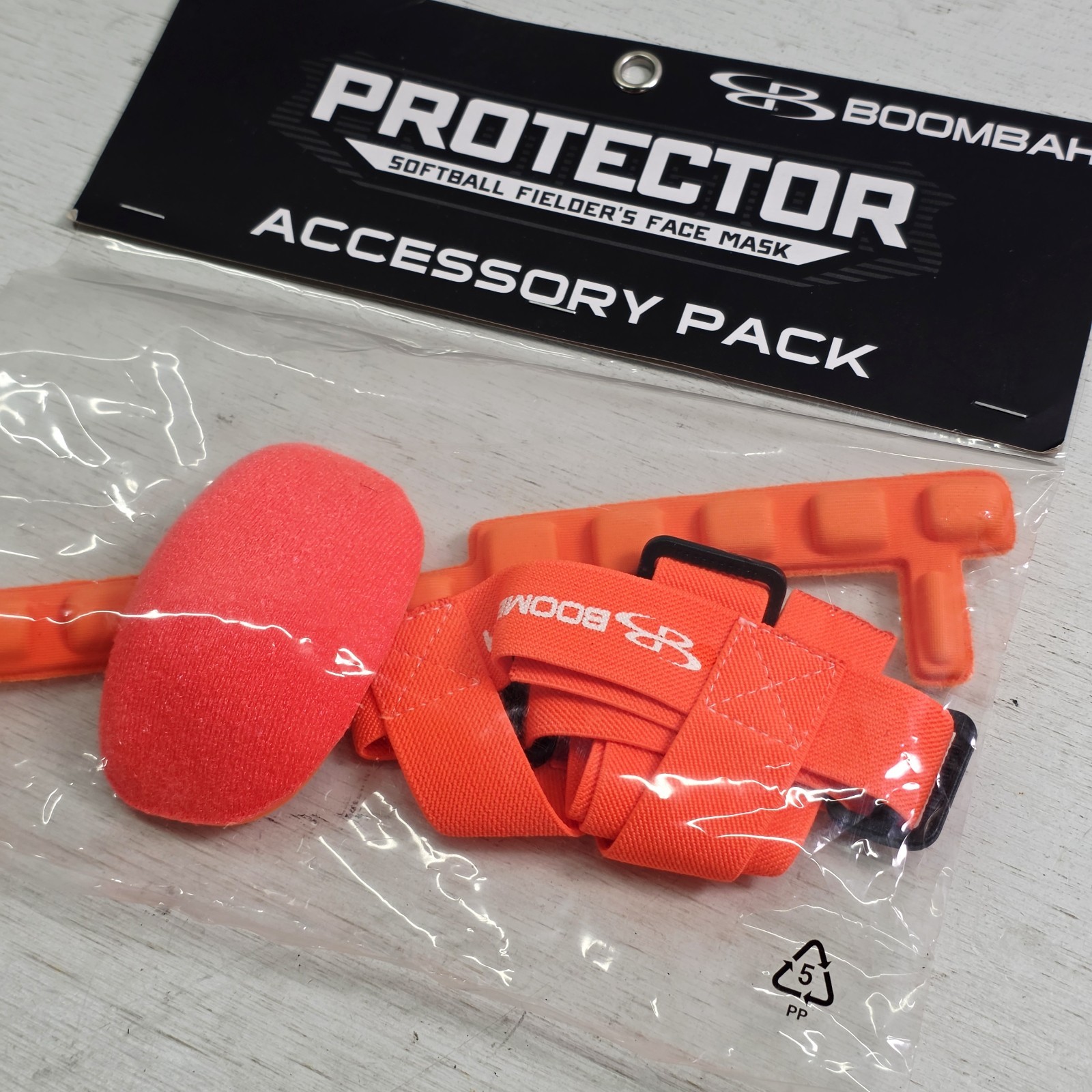 Boombah Protector Softball Fielder's Face Mask Accessory Pack Neon Orange New!