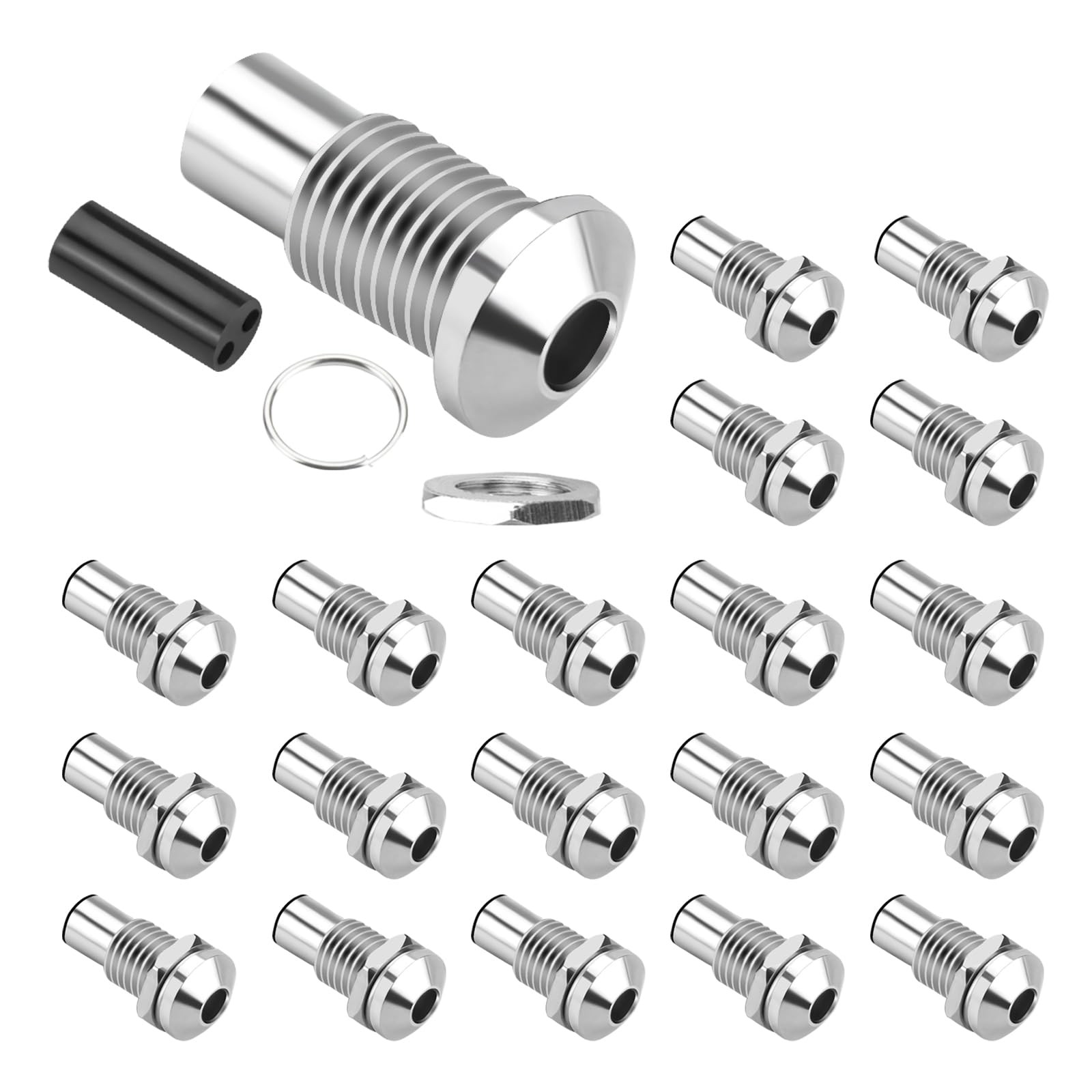 DaierTek 20Pcs 5MM LED Holder LED Mount LED Lamp Bezel Round Copper Chrome Pl...