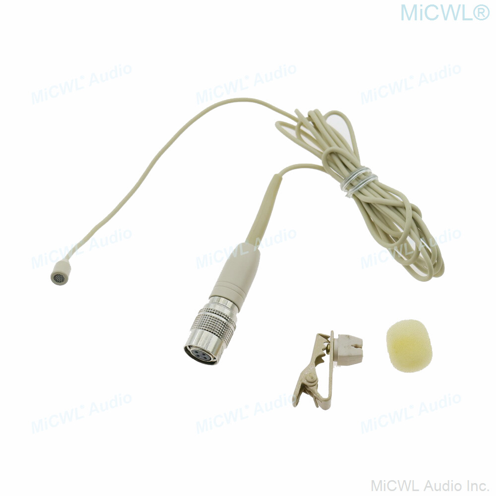 Tie Clips Lavalier Microphone for Audio Technica BeltPack Transmitter mini Mike