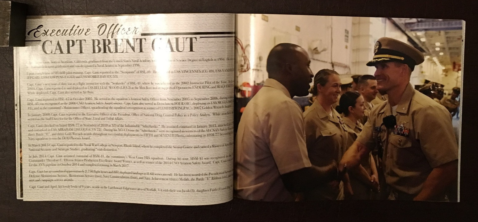 USS GERALD R. FORD (CVN 78) - OFFICIAL COMMISSIONING CEREMONY BOOKLET - 2017