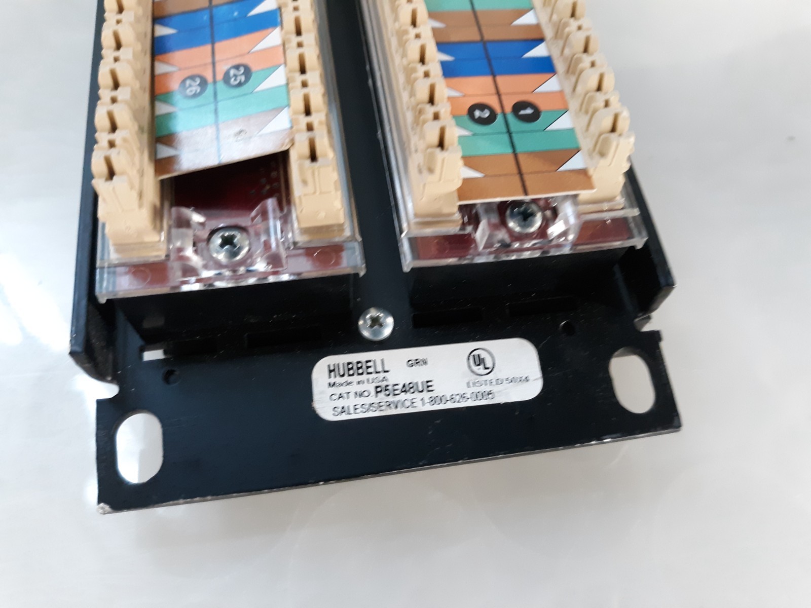 Hubbell P5E48UE SpeedGain C5E+ 2U 48-Port Rack Mountable Patch