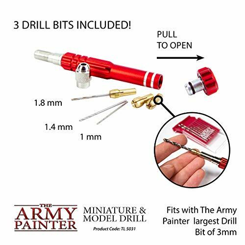 The Army Painter Miniature and Model Drill - Pin Vise Mini Drill Set with 3 S...