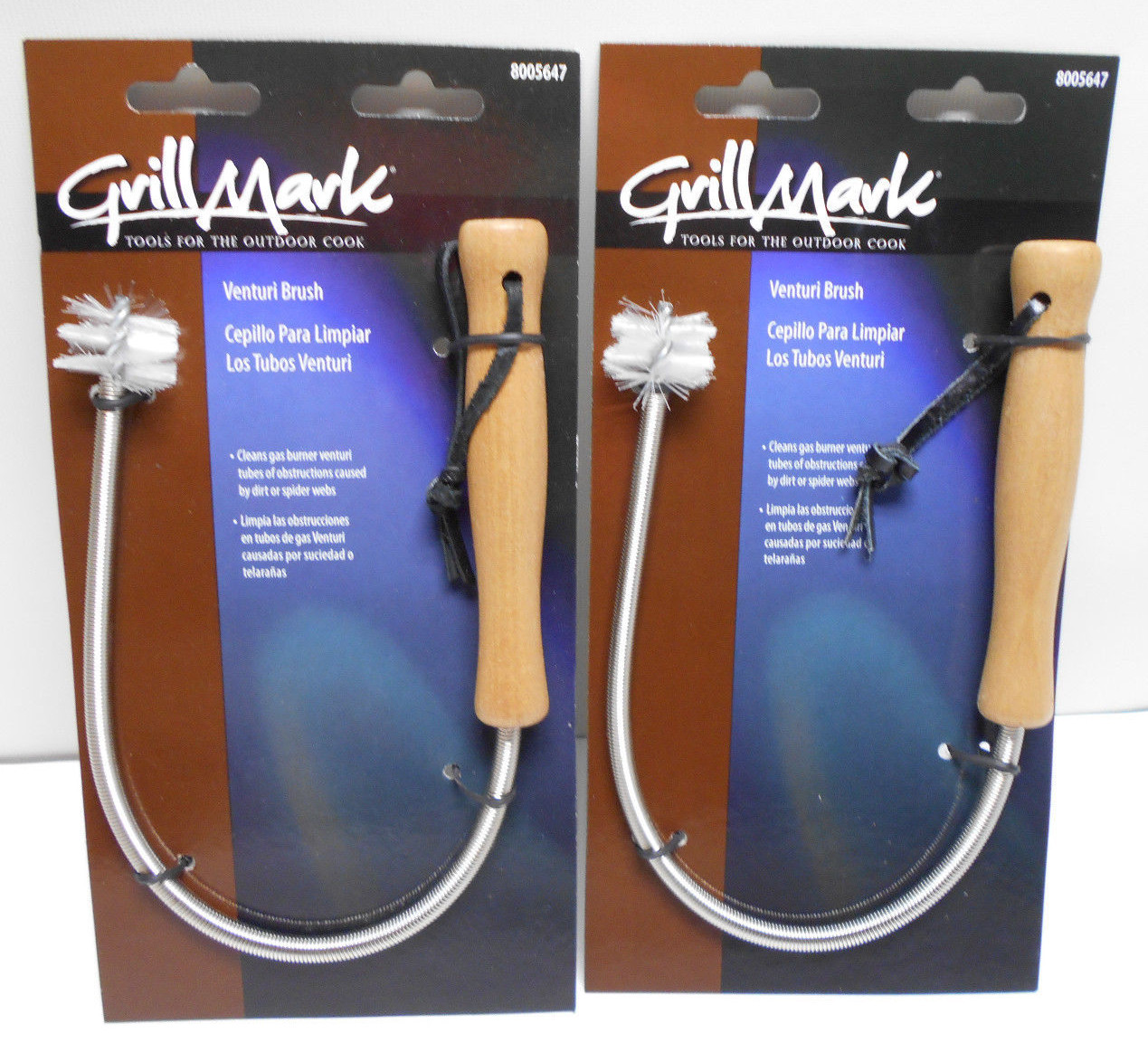 Lot of 2 Grill Mark Venturi Cleaning Brushes 8005647 Cleans Gas Burner Tubes