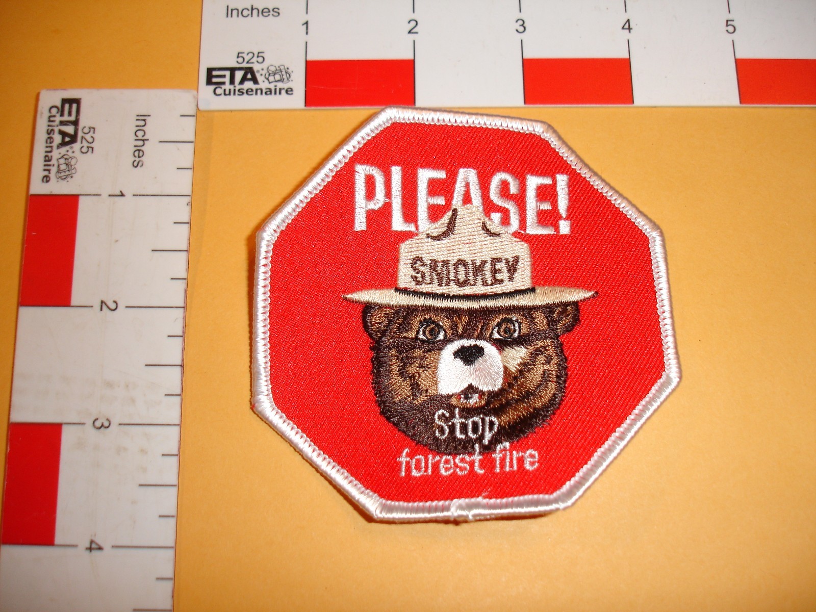 Vintage Firefighting patch Please stop Forest fire Smokey