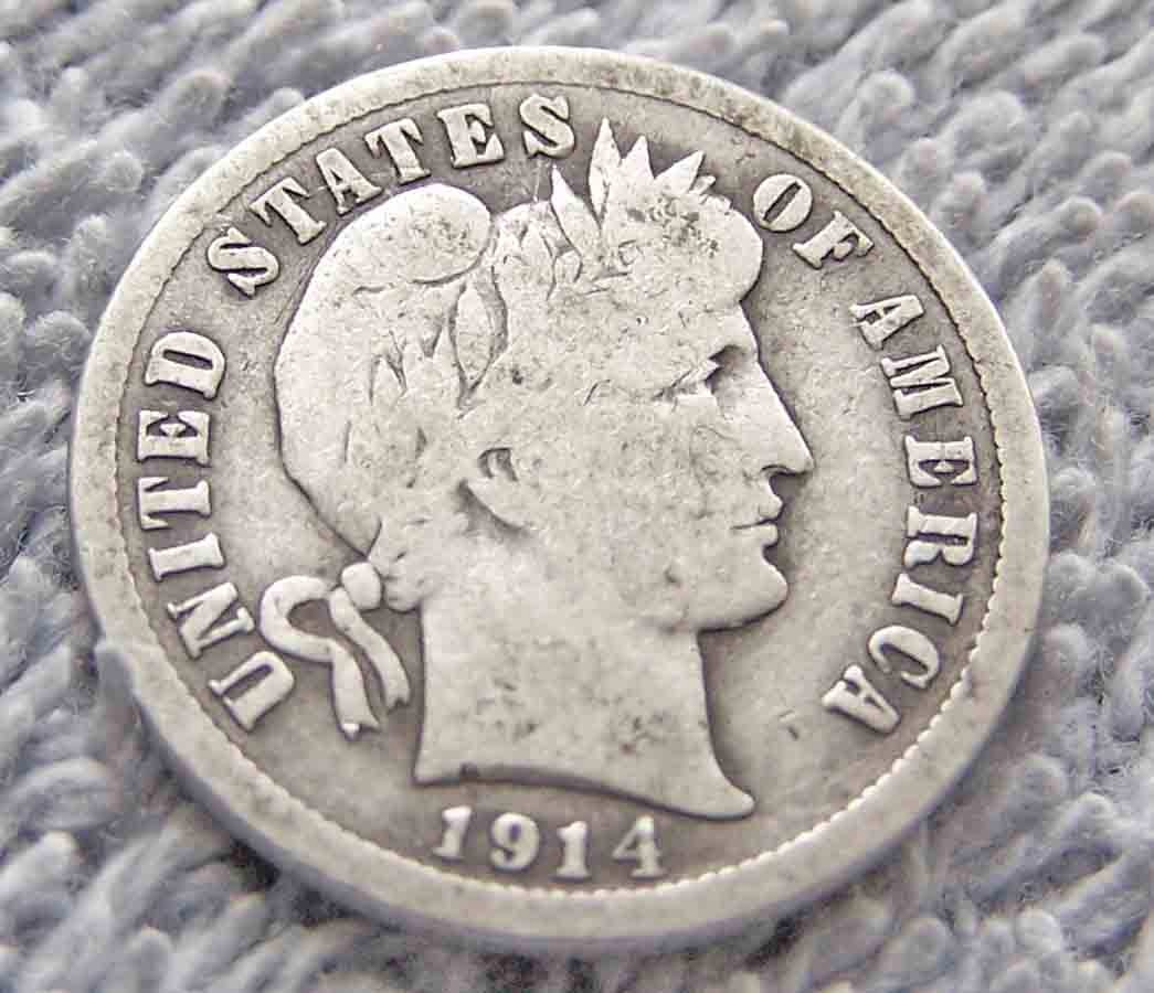 1914 barber dime