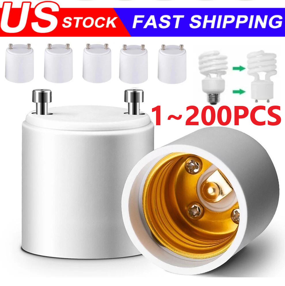 GU24 To E27 /E26 Screw LED Light Lamp Bulb Base Adapter Socket Converter Adaptor