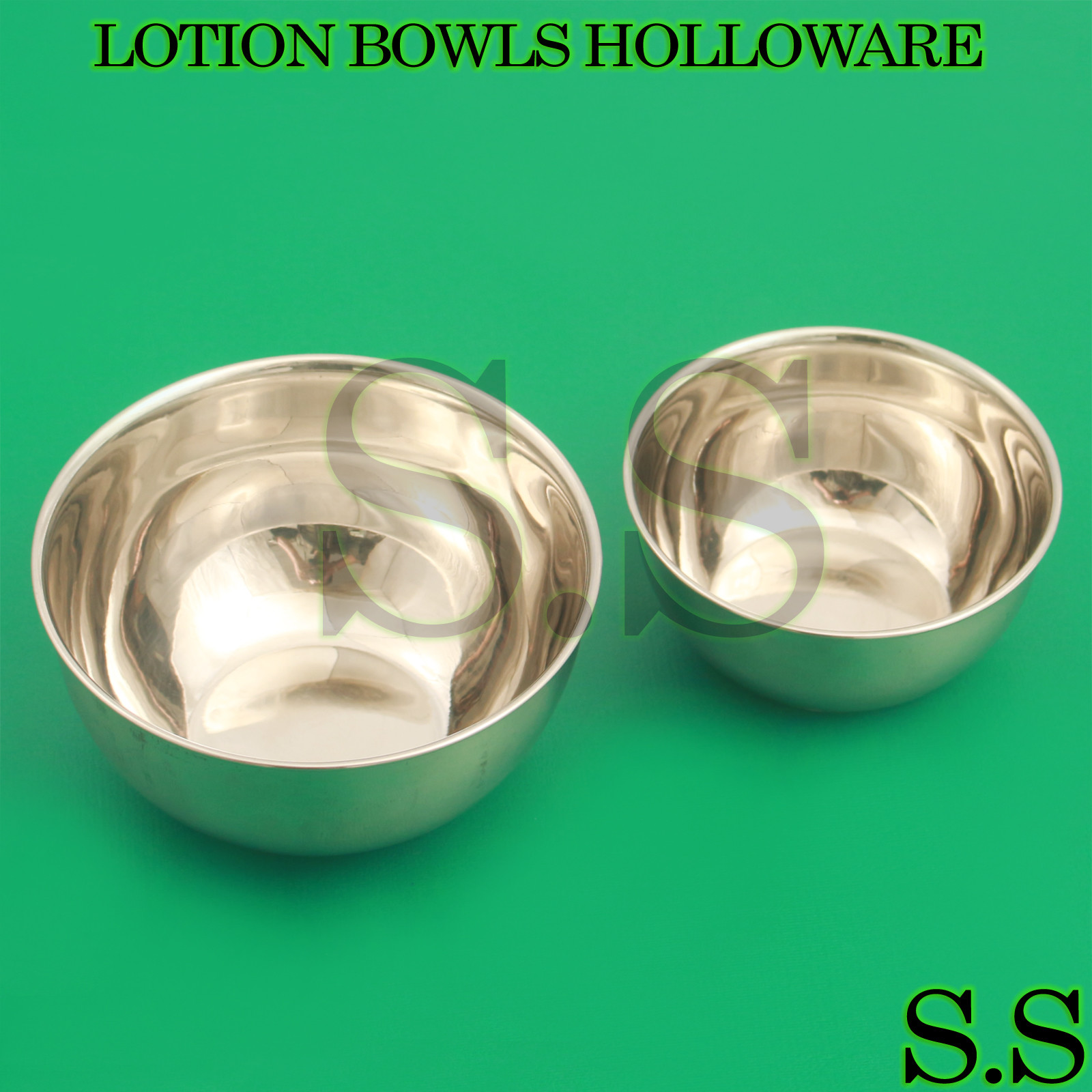 2 X LOTION BOWLS HOSPITAL HOLLOWARE INSTRUMENTS MEDICINE BOWL STAINLESS STEEL