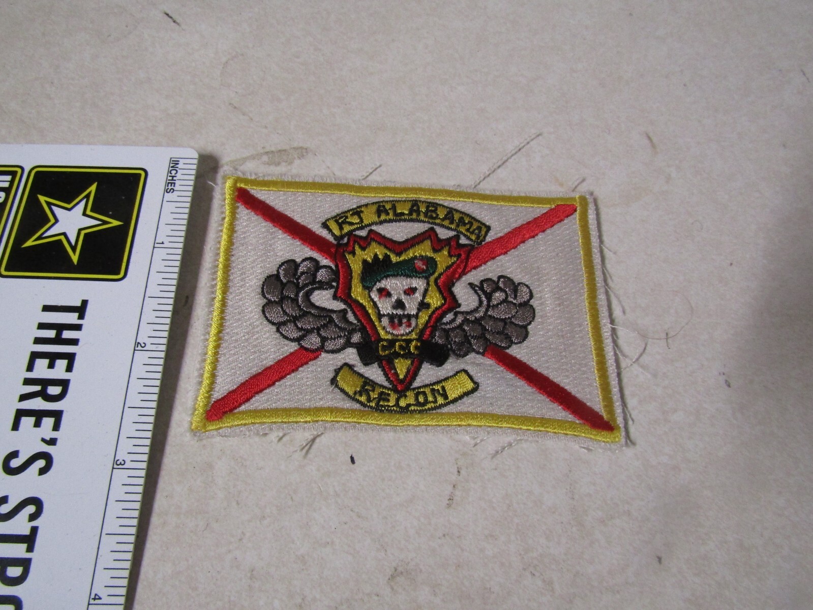 MILITARY PATCH OLD VIETNAM ERA SPECIAL FORCES GROUP CCC RECON TEAM RT ALABAMA