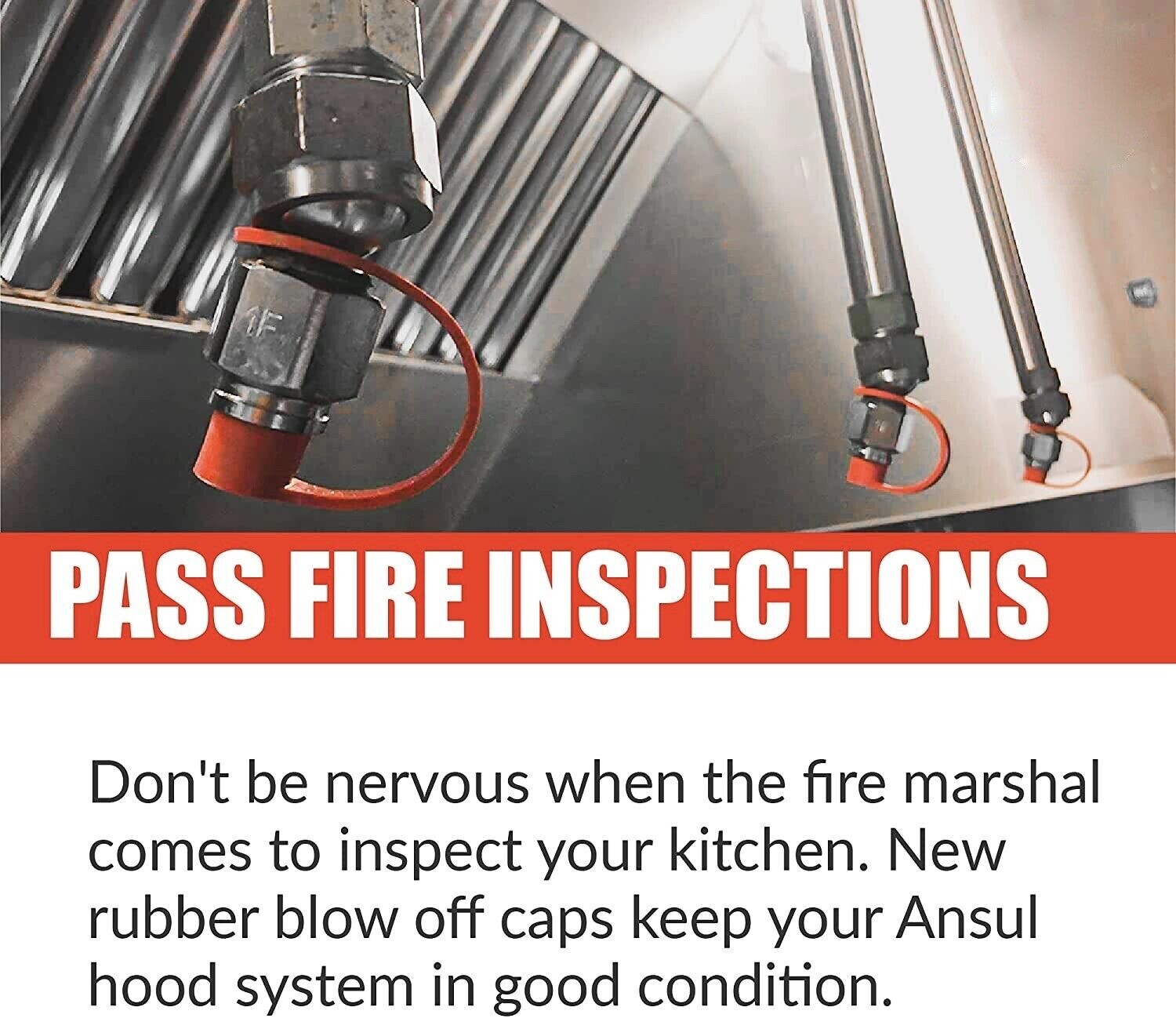 🔥🔥5- PACK FIRE SUPPRESSION SYSTEM RUBBER BLOW OFF NOZZLE CAPS..NEW.🔥🔥