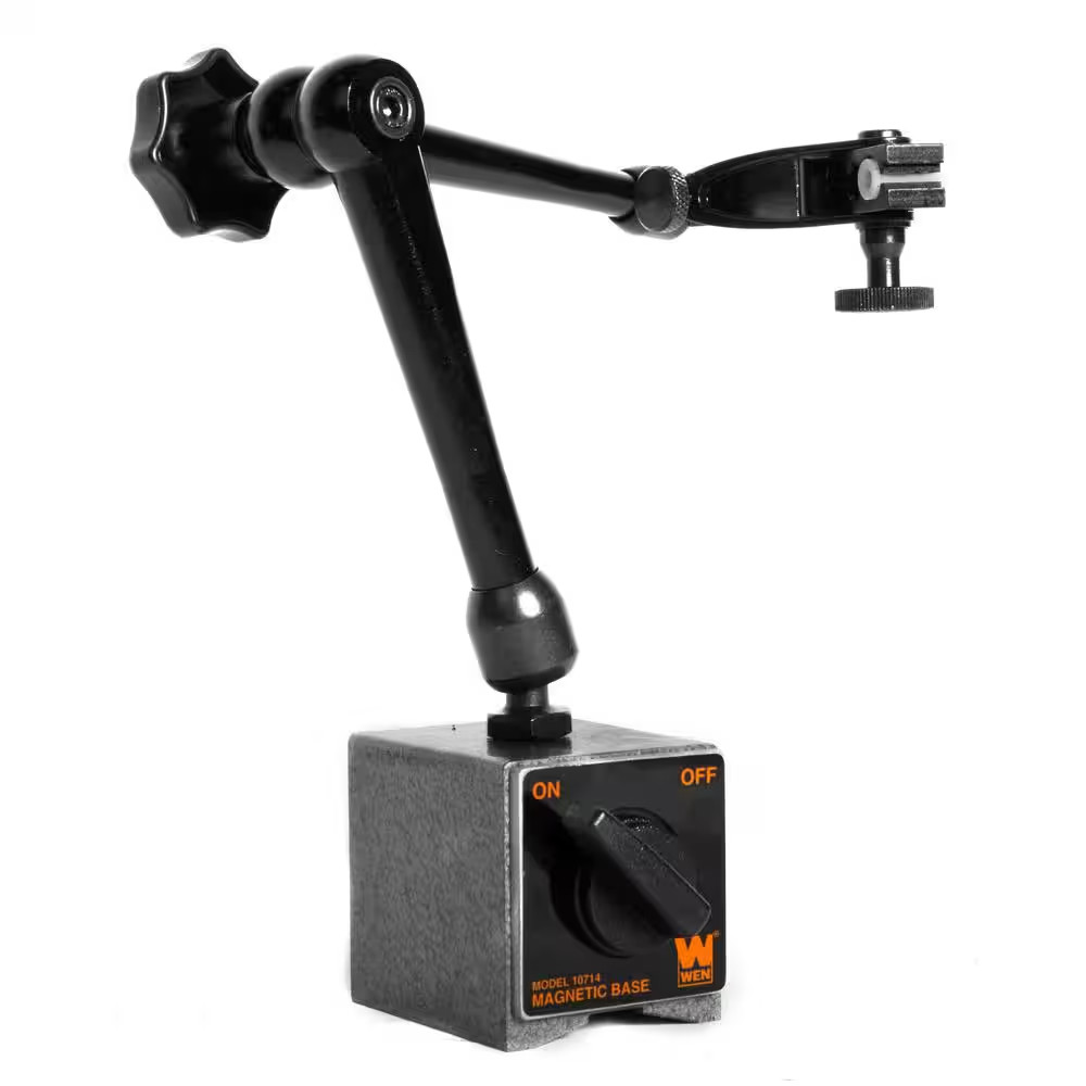 WEN 10714 Industrial Strength Magnetic Base for Dial Indicators w/Quick Release