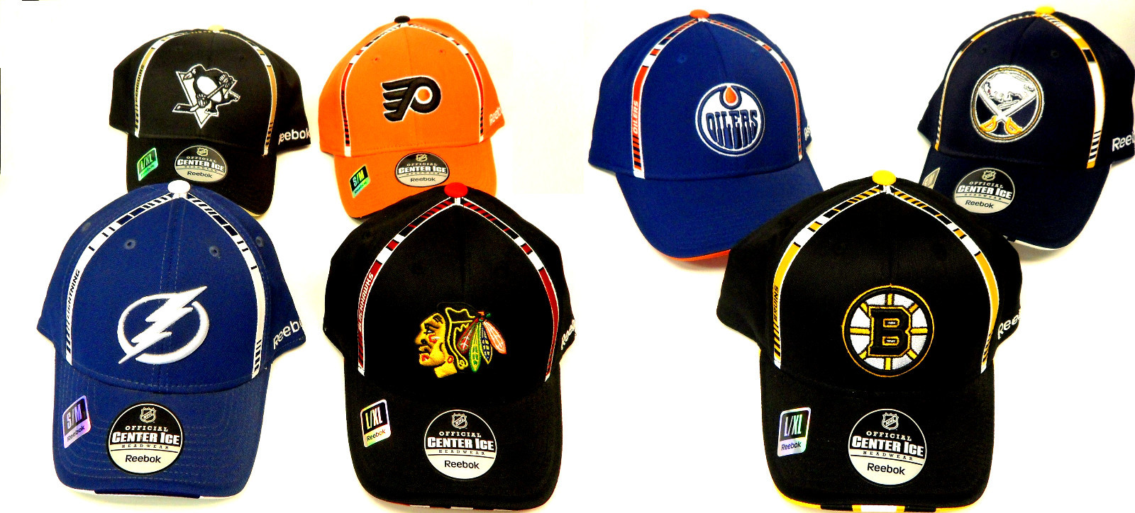 NHL Official Center Ice Headwear Reebok Cap Hat Flex Fit NEW FREE SHIPPING!