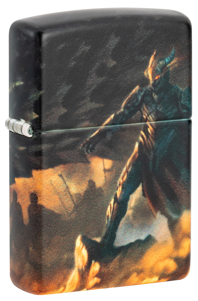 Zippo Knight and Dragon Design 540 Matte Windproof Pocket Lighter, 46284