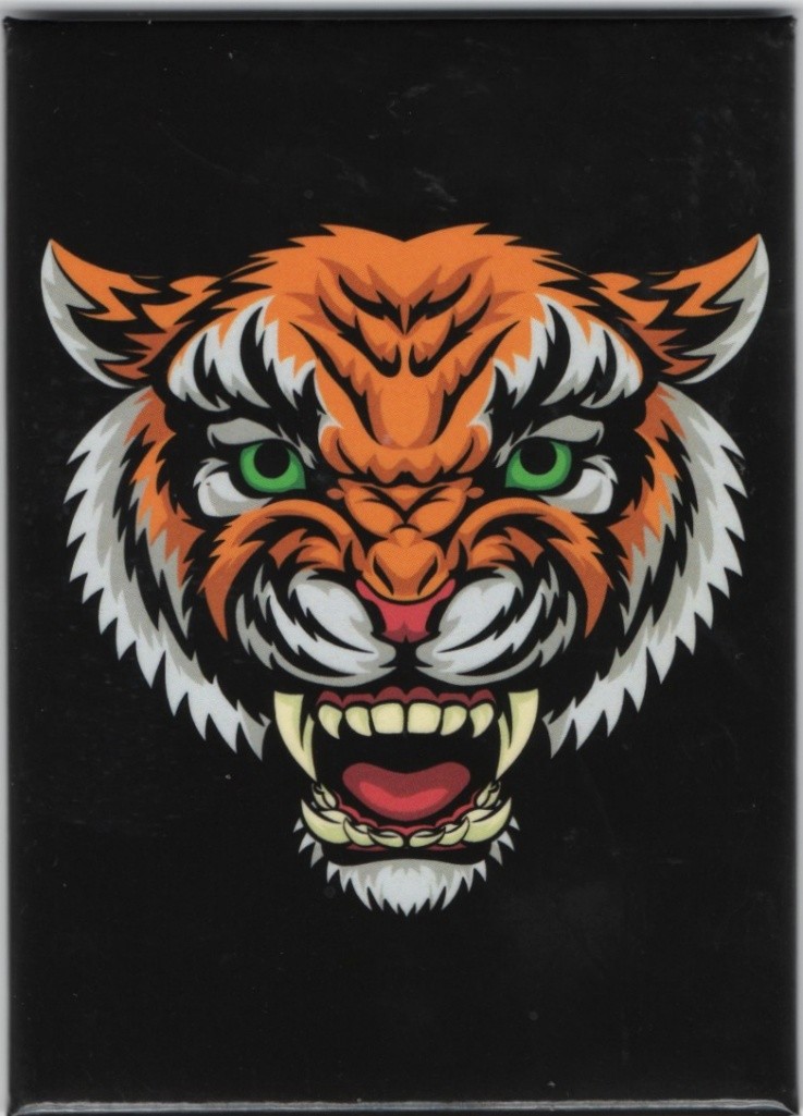 Mandy Horror Movie Red's (Nicolas Cage) Tiger T-Shirt Image Refrigerator Magnet