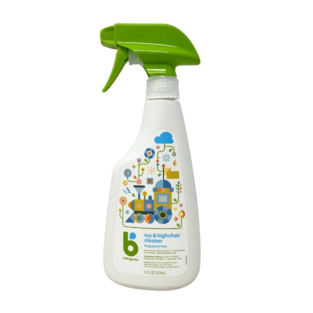 2 Pack - Babyganics Toy & Highchair Cleaner Spray, Fragrance Free, 17oz