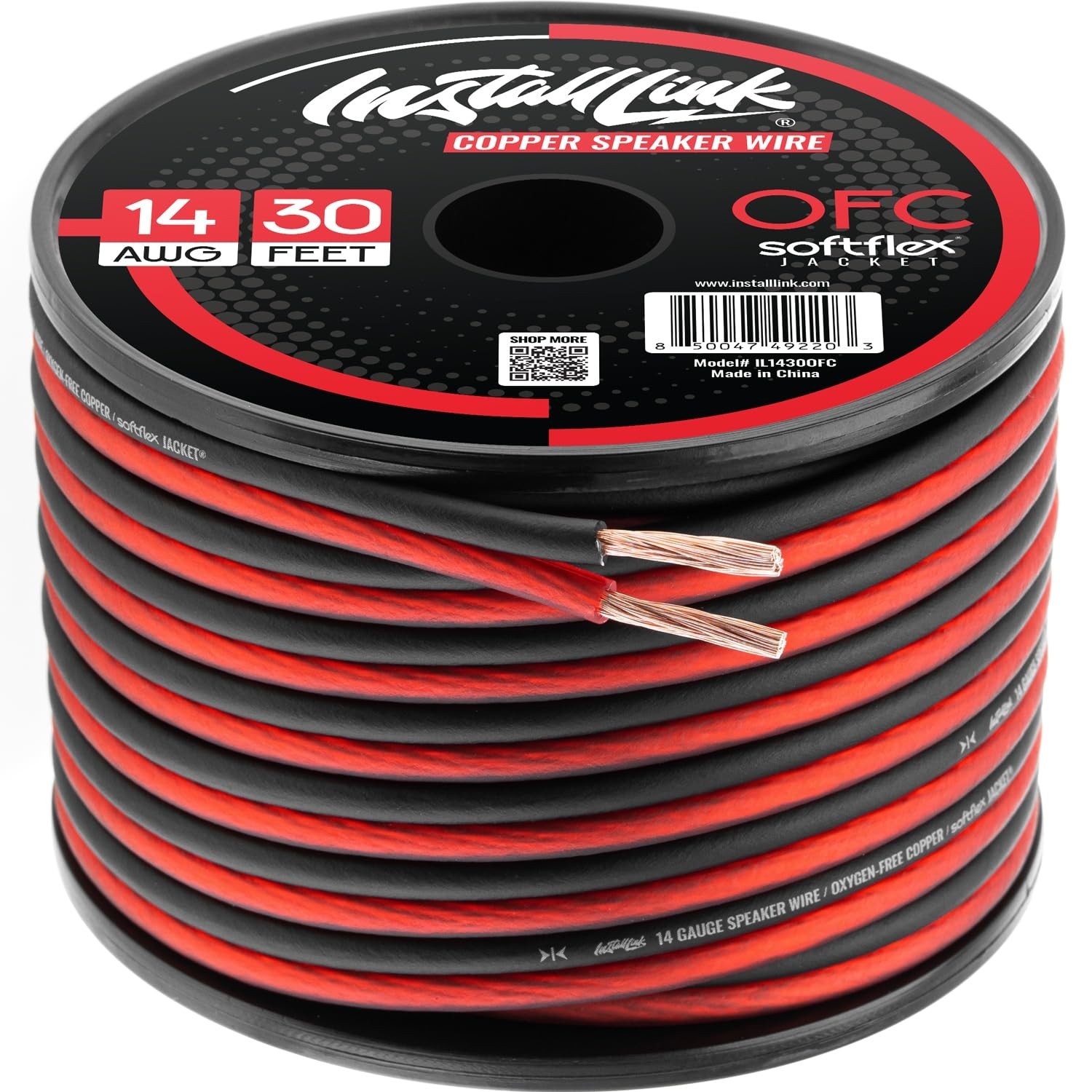 14 AWG Gauge Speaker Wire Cable (OFC), 30-Feet, Car or Home Theater by Instal...