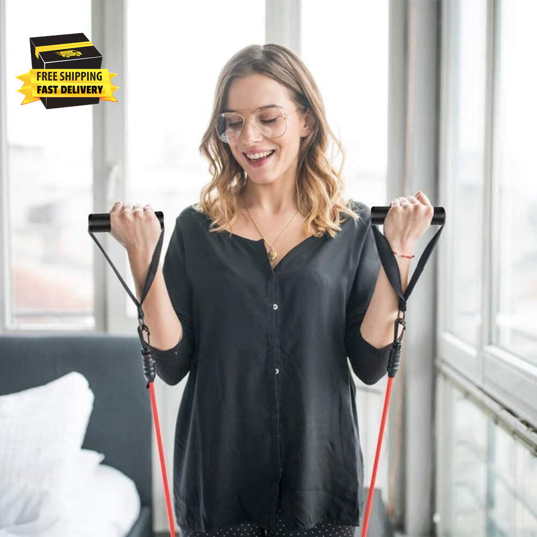 Exercise Handle Workout Handle Heavy Duty Grip Resistance Bands Handles Webbing