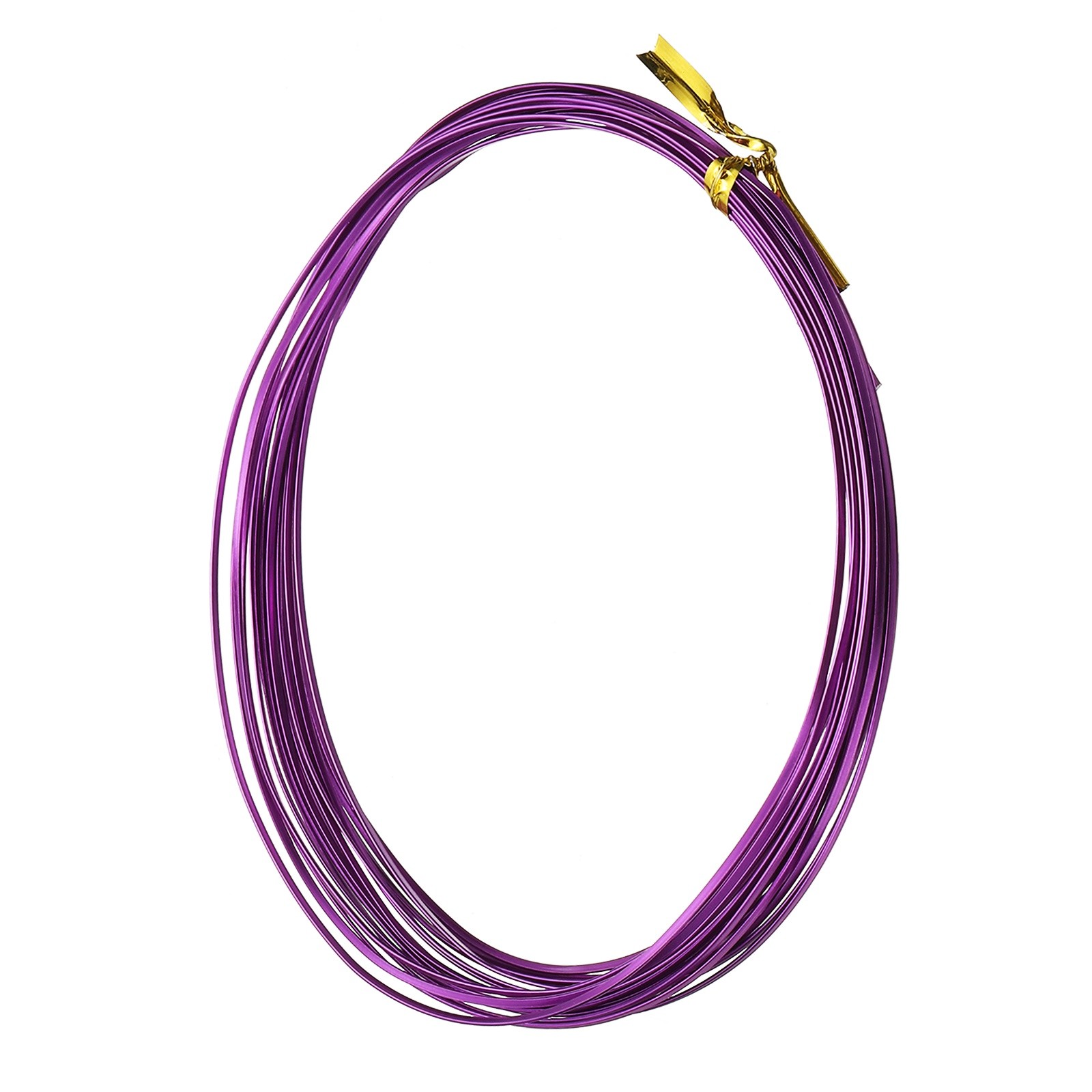 1 Rolls 24 Gauge 16.4 ft Flat Aluminum Wire, Purple