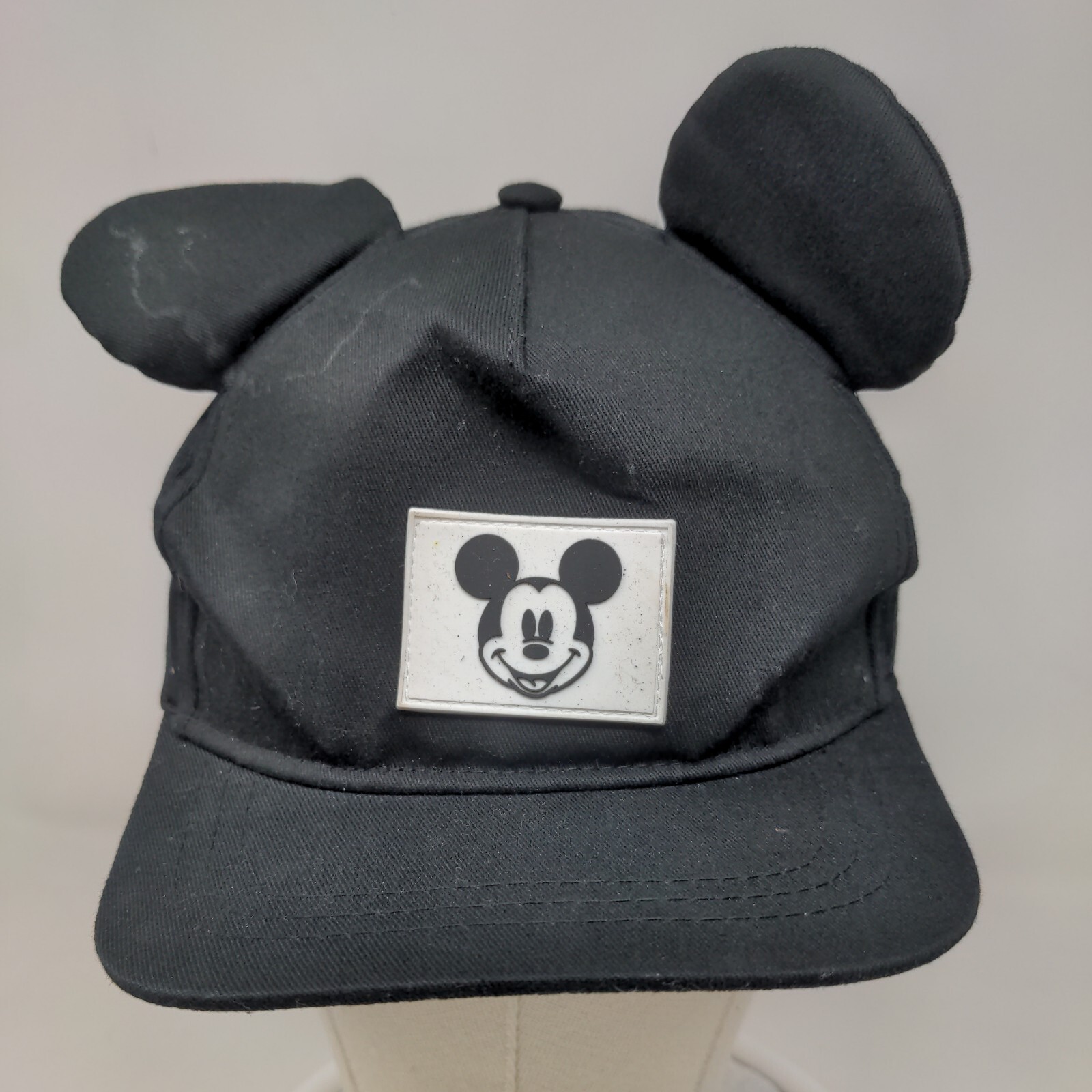Disney Junior Mickey Boy's Snapback Hat Black OSFM Ears Distressed