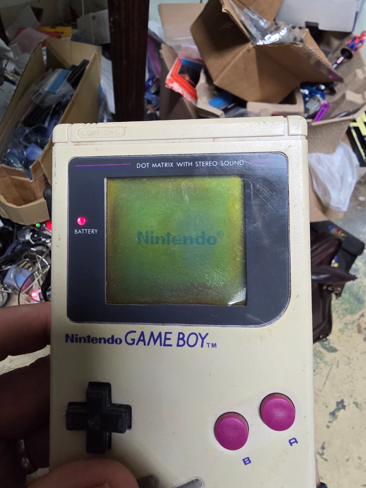 TESTED Works With AC NOT Batteries Gameboy Original DMG-01 Console for REPAIR E5