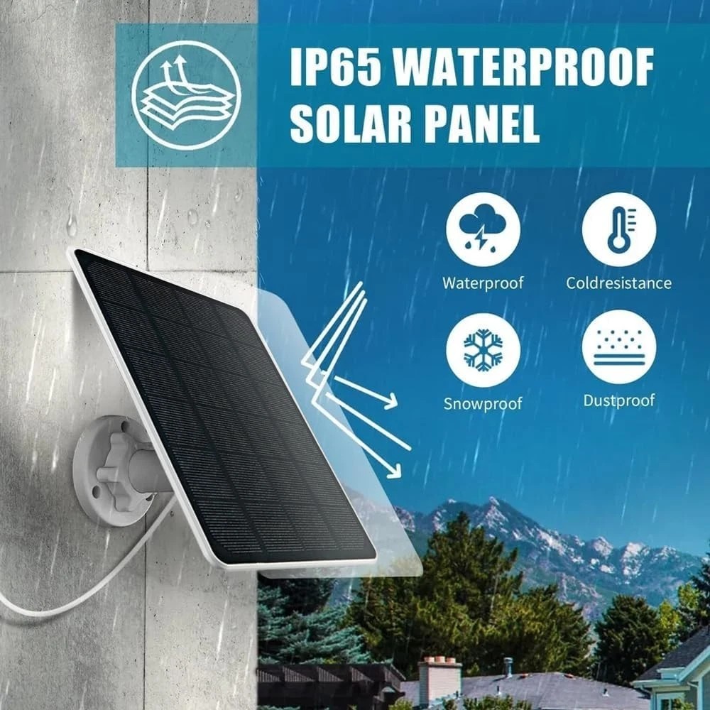 Ring Camera Solar Panel Compatible with Stick up Cam Battery Spotlight Plus