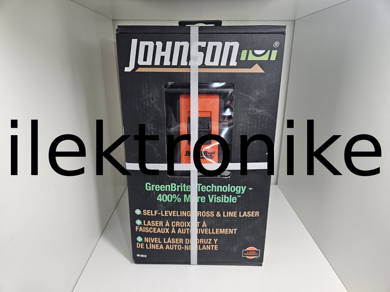 NEW Johnson Self-Leveling Indoor Cross & Line Laser Level Kit 3 Beams 40-6612