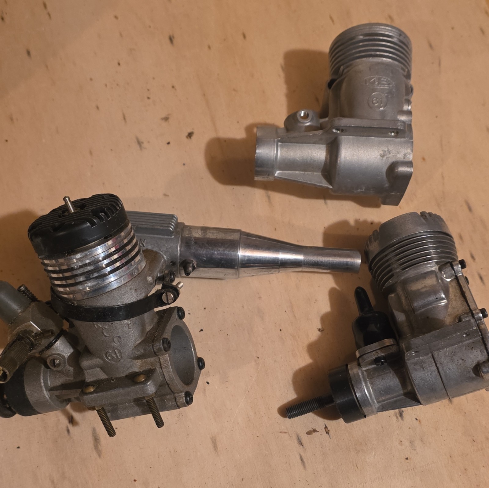 K&B 61 2-Stroke RC Nitro/Gas Glow Engines Lot of 3 Model Motors