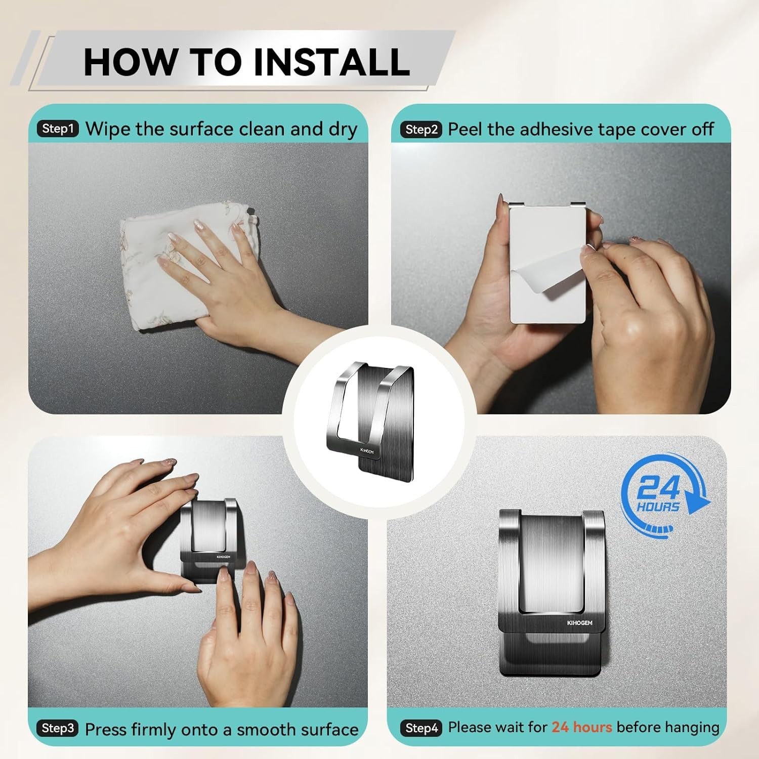 Rust-Resistant Spray Bottle Hanger - Adhesive Wall Mount for Kitchen & Bath