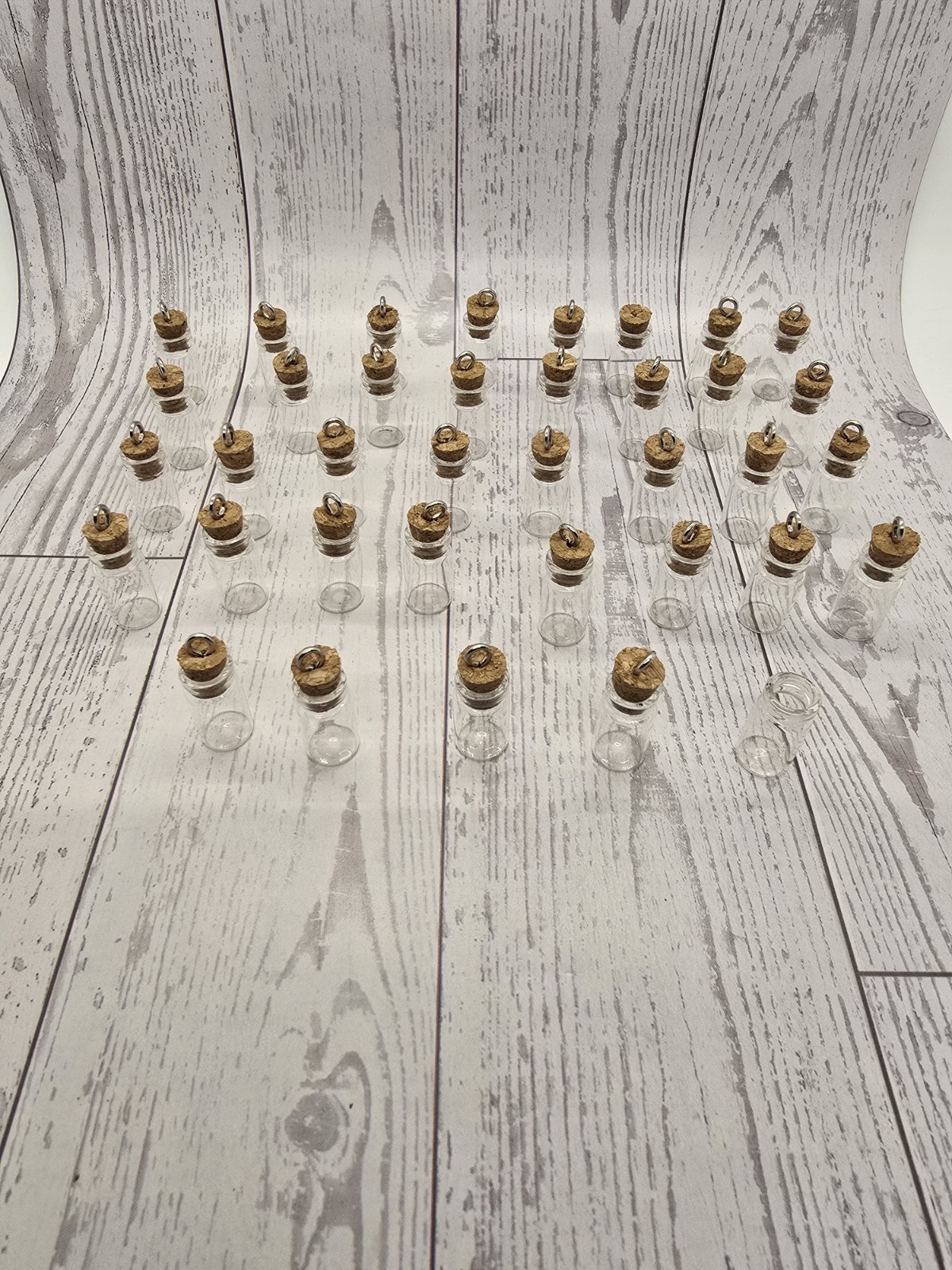 37Pcs Mini Glass Bottles with Cork 1.5ml Tiny Jars for Crafts & Decor