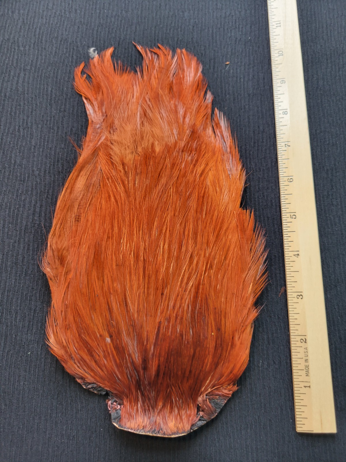 Lot 493, Dyed BROWN India Rooster Streamer Neck Cape Feathers Tying