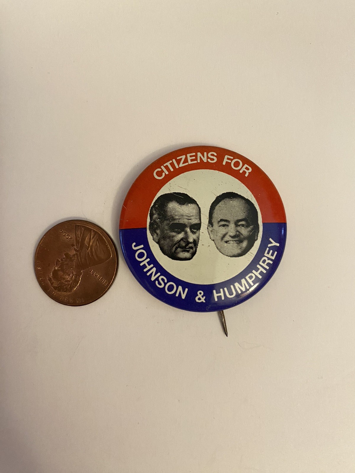 Citizens For Johnson Humphrey Pin Back Button P55