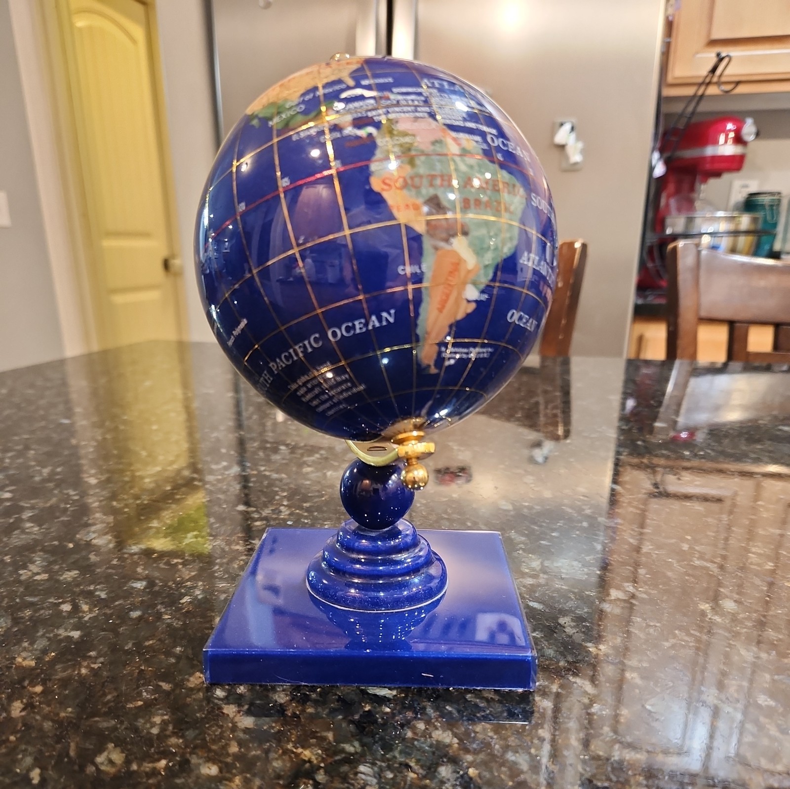 Small Lapis Gemstone Globe