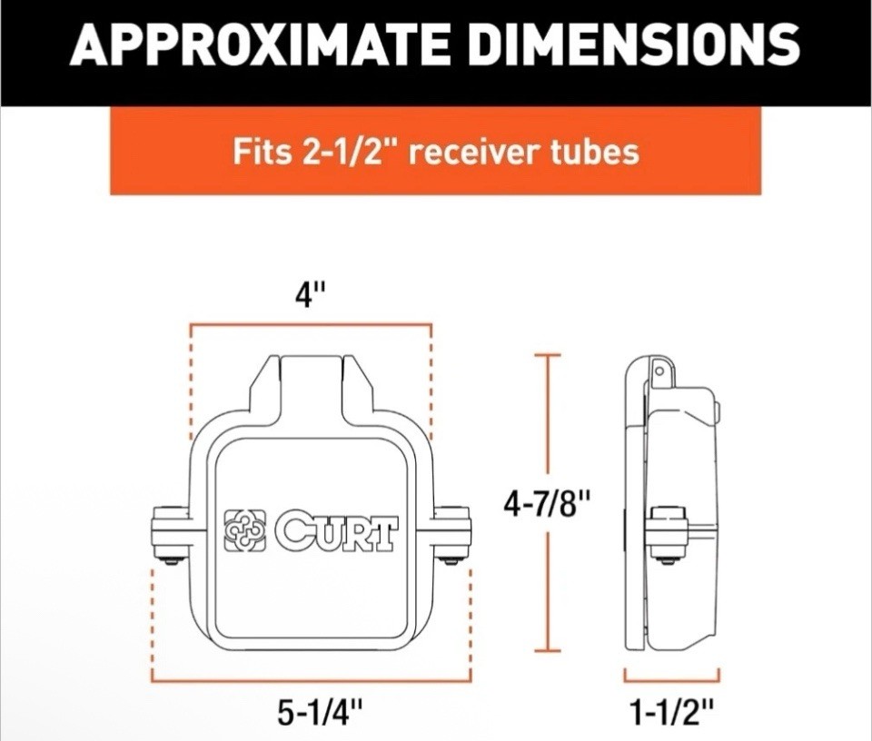 CURT Protective MultiPro Multi-Flex Tailgate Sensor with 2-1/2" Hitch Cap #58266