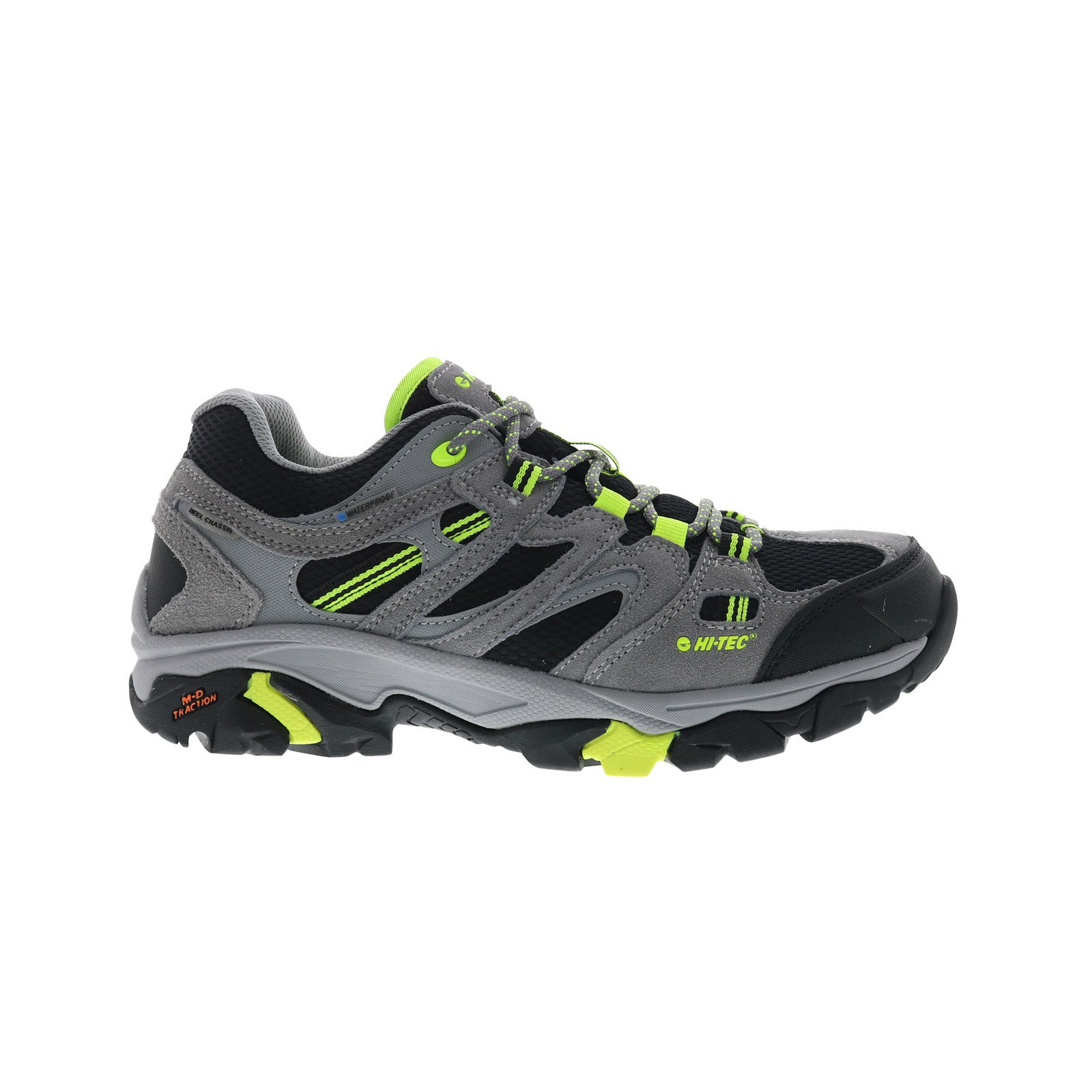 Hi-Tec Apex Low WP CH80047M-NY Mens Gray Suede Lace Up Hiking Boots