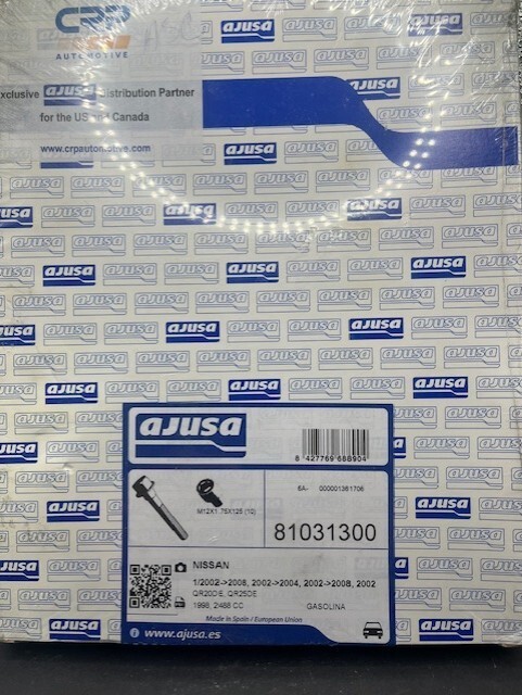 Ajusa 81031300 Cylinder Head Bolt Kit Nissan 01-13