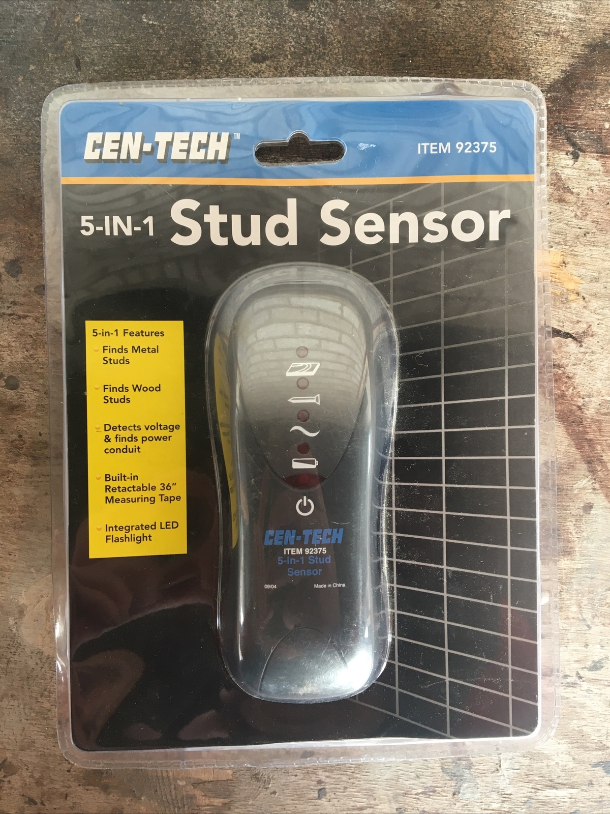 Cen-Tech 5 In 1 Stud Sensor With Led Light Measure. NEW