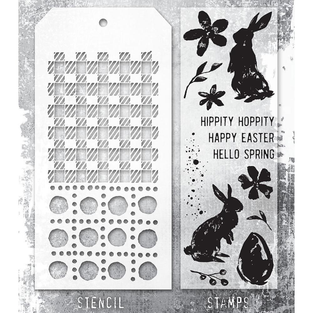Stampers Anonymous Mixed Media Stamps & Stencil - #163, THMM163