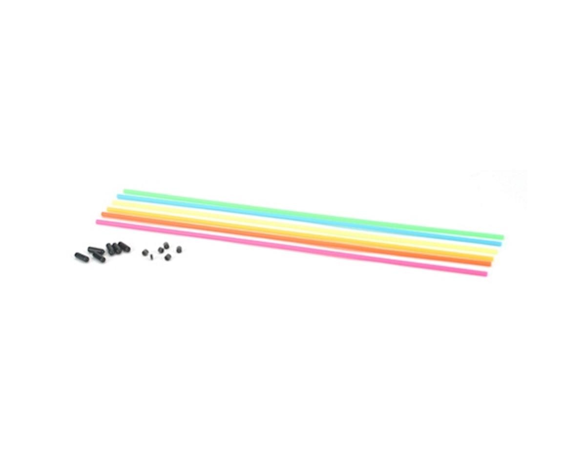 DuBro Antenna Tube Assortment with Caps, Neon [DUB2355]