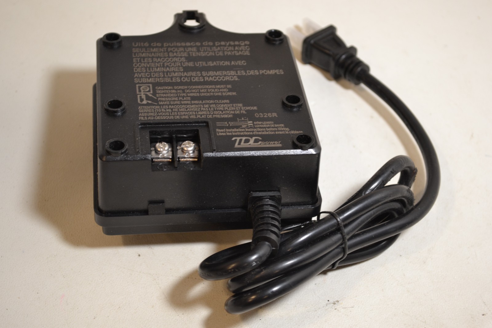 TDC Landscape Power Unit TLA-60-12DW 60W 12V DC Transformer Timer Outdoor Black