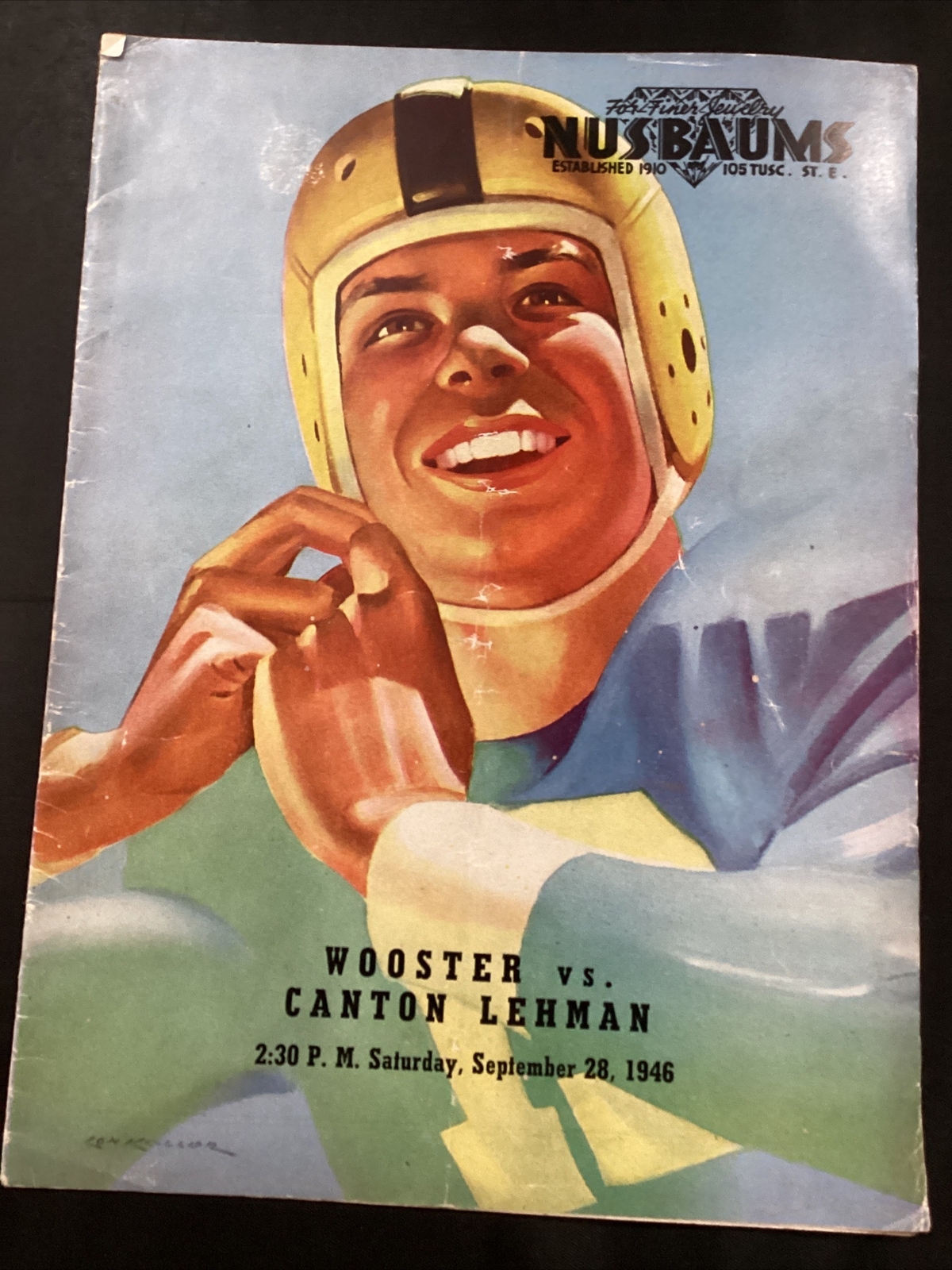 1946 Wooster Vs Canton Lehman High School Football Program