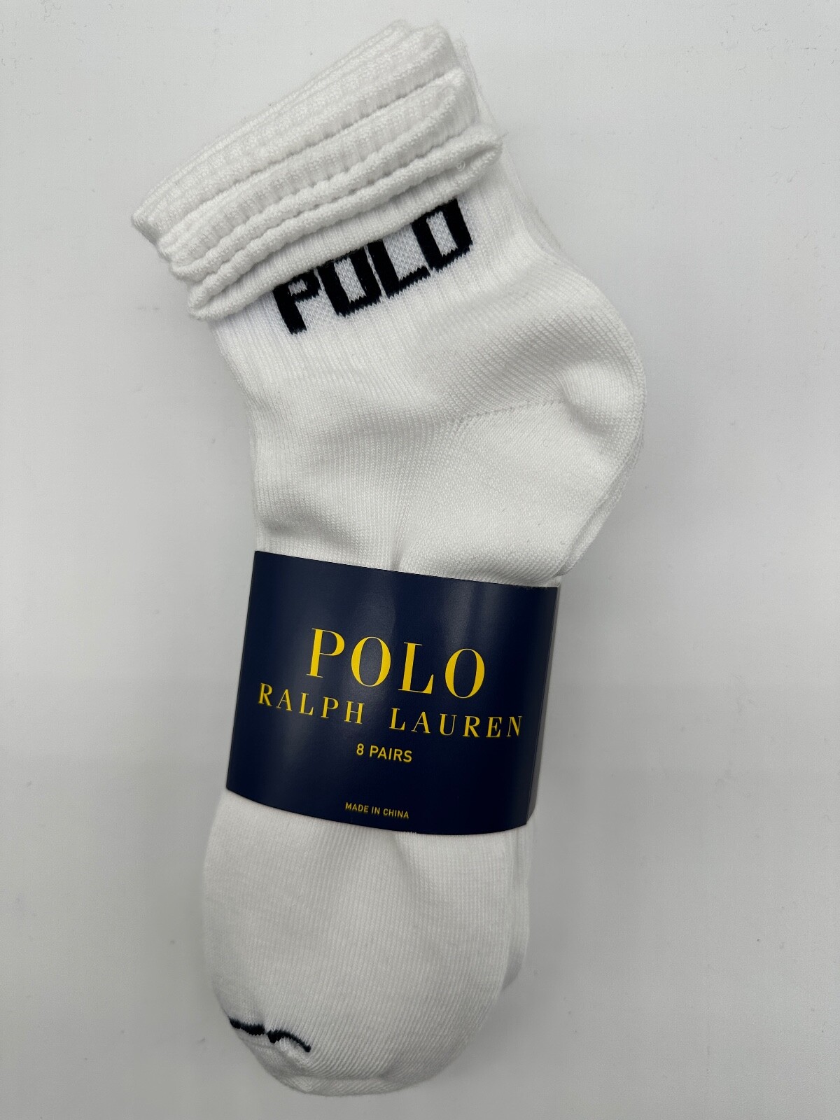 NEW 6 PAIRS MENS POLO RALPH LAUREN ANKLE CUT SOCKS CLASSIC SPORT 10-13 BLK/ WH