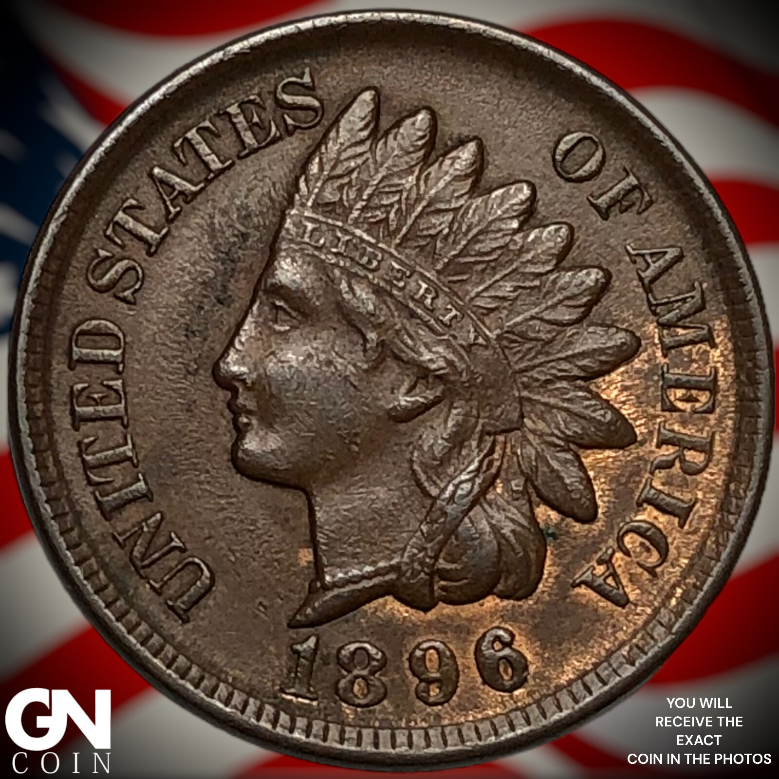 1896 Indian Head Cent Penny X3132