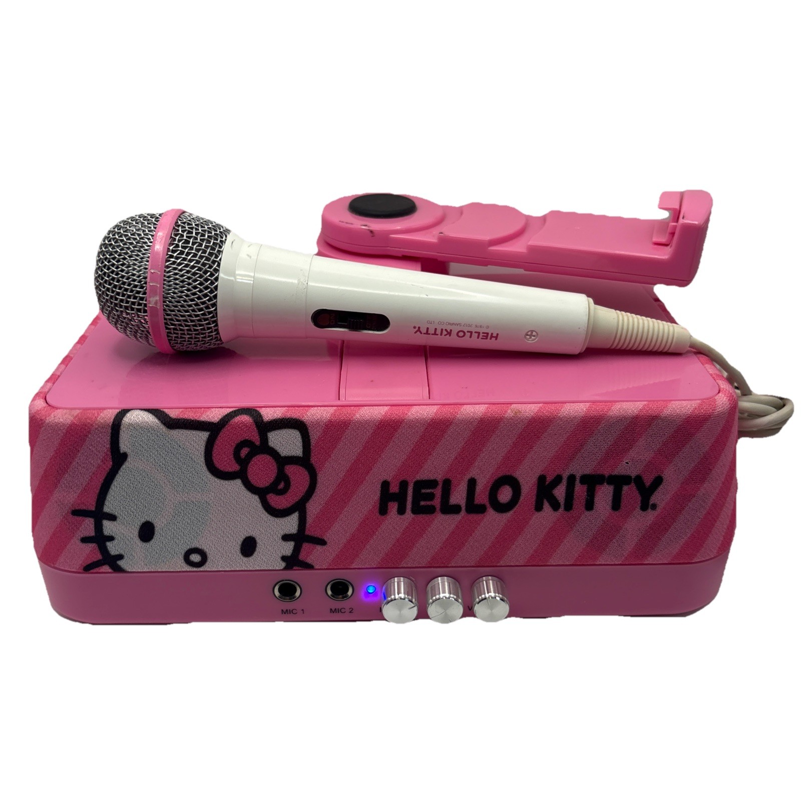 Sanrio Hello Kitty Pink Karaoke Sound System for Tablets & Phones with Microphon
